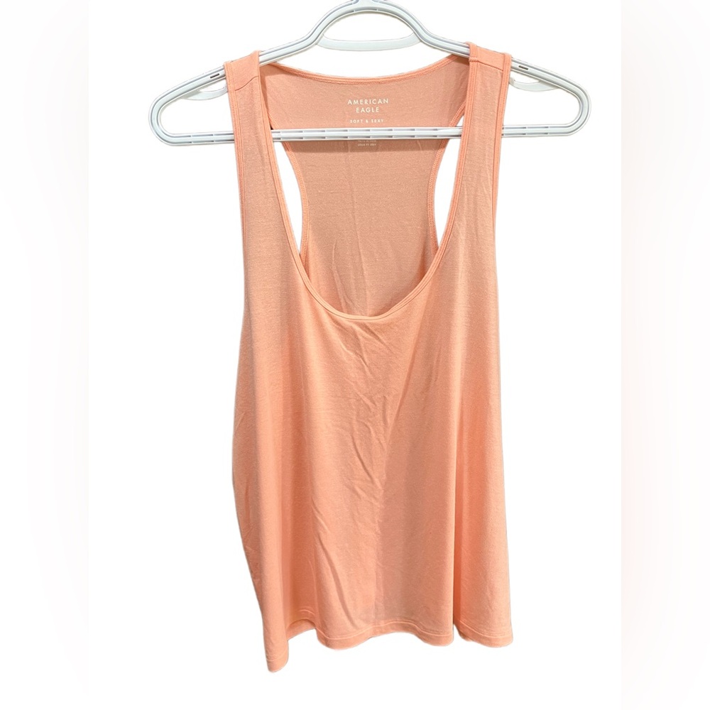 American Eagle flowy tank top pink peach large
